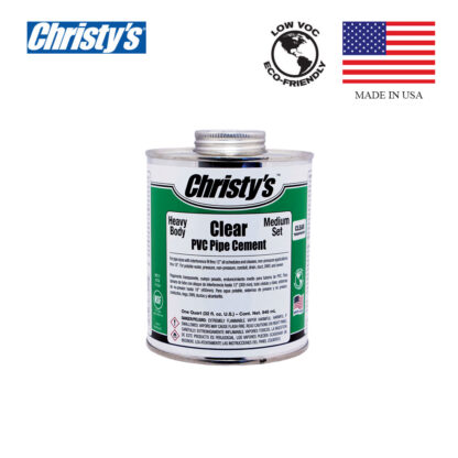 HEAVY CLEAR PVC PIPE CEMENT MEDIUM SET