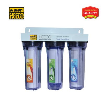 HEECO TRIPLE WATER FILTER NORMAL DUTY SET WITH PP+UDF+CTO CANDLE
